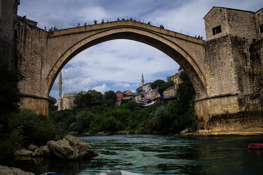 A bridge over a river