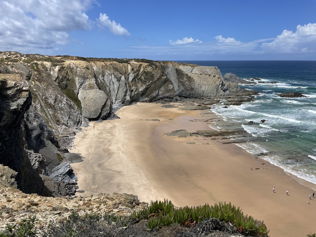 View of the Carvalhal Beach on the Atlantic Coast, Alentejo, Portugal